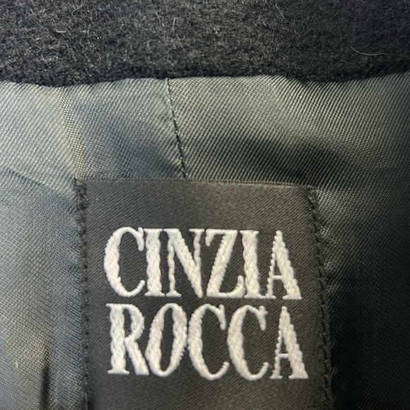 Cinzia Rocca Italian Baby Alpaca Black Winter Coat with Luxurious Fur Co… - Picture 2 of 13